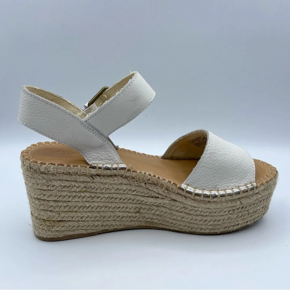 Soludos White Espadrille Wedge Sandals